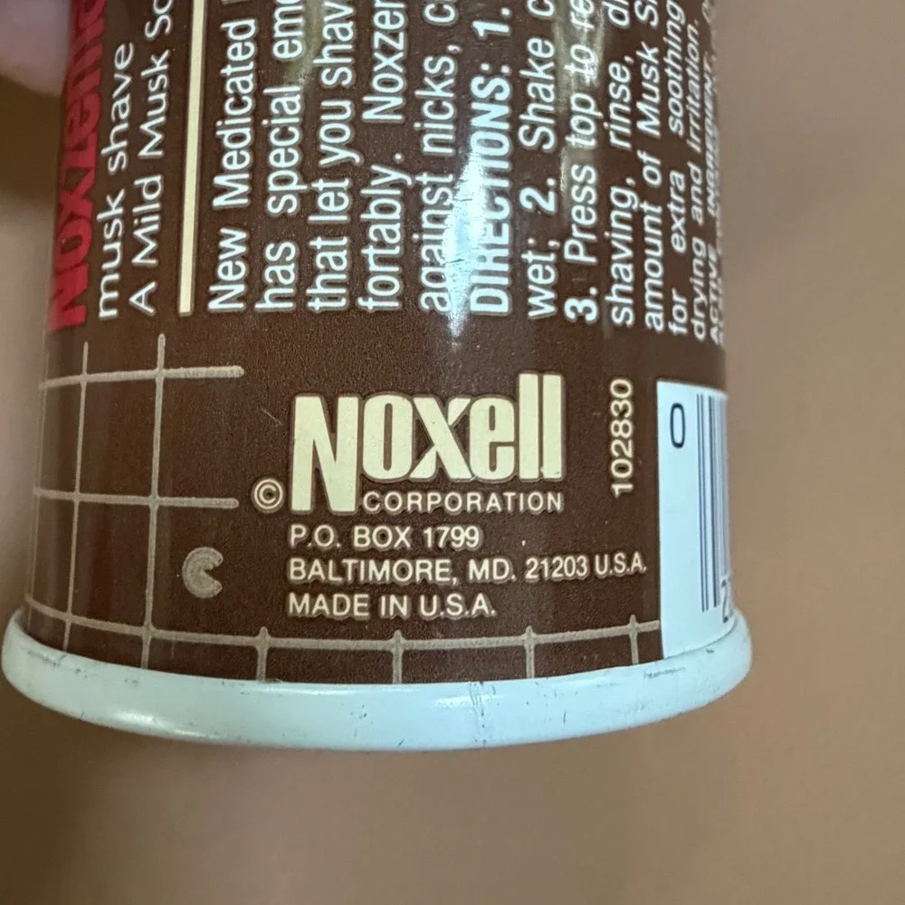 Vintage Noxzema Medicated Musk Shave Cream 3.5oz Noxell Corp USA Rare HTF